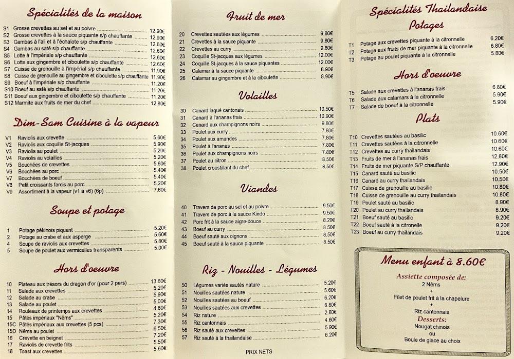 Royal de Lamorlaye - Menu Image 1